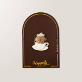 Happily Plants Pin - Coffee Cat