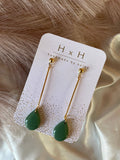 HxH Dangles - Teardrop White and Silver