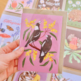 Australian Card - Magpie Wattle