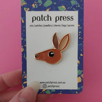 Patch Press Pin - Aus Kangaroo Face