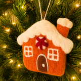Felt Christmas Ornament - Gingerbread House