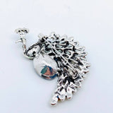 MQ Brooch - Enamel Colored Rhinestone Peacock