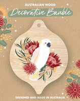 Wooden Bauble - Cockatoo