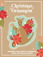 Wooden Bauble - CW Pastel Kangaroo