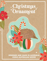 Wooden Bauble - CW Pastel Echidna