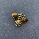 MQ Brooch - Rhinestone Enamel Bee
