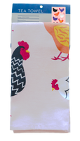 Tea Towel - Bright Hens