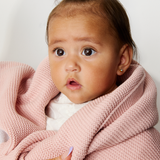 Pram Knitted Blanket - Dusty Rose