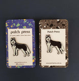 Patch Press Pin - Dog Husky