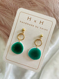 HxH Dangles - Organic Pebble Green Marble