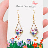 MQ Sml Dangles - Forget-me-not & Baby's Breath Dried Flowers