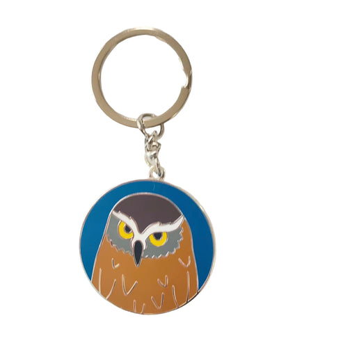 Red Parka Key Ring - Boobook Owl