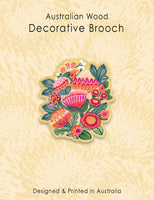 Wood Brooch - Shaped Aussie Native Flowers
