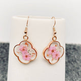 MQ Sml Dangles - Queen Anne's & Daffodil Lace Rose Gold