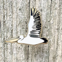 Bridget Farmer Enamel Pin In Flight - Pelican