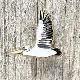 Bridget Farmer Enamel Pin In Flight - Pelican