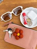 Felt Flower Keychain - Spring Bloom Red