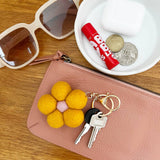 Felt Flower Keychain - Spring Bloom Red