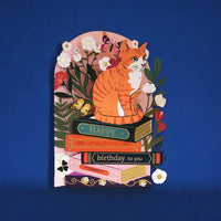 Paper Cut Card - Birthday Cat