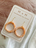 HxH Dangles - Organic Hoops Gold Leaf