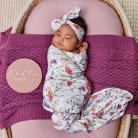 Jersey Wrap & Topknot Set - Meadow