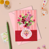 NLO Card - Vase Bright Bouquet