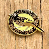 Bridget Farmer Enamel Pin - Regent Honeyeater Certified Bird Nerd