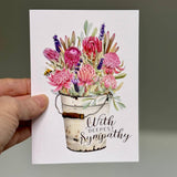 Card - Australian Waratahs in Tin Bucket