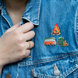 Happily Plants Pin - Vintage Camper Van