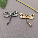MQ Brooch - Rhinestone Dragonfly Blue