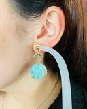 HxH Dangles - Pebble Matte White Marble