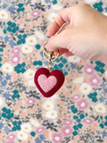 Felt Heart Keychain - Red