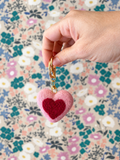 Felt Heart Keychain - Red