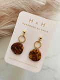 HxH Dangles - Organic Pebble Matte Black Marble