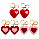 Felt Heart Keychain - Red