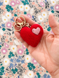 Felt Heart Keychain - Red