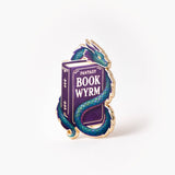 Happily Plants Pin - Book Wyrm Dragon
