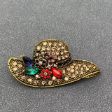 MQ Brooch - Vintage Rhinestone Hat