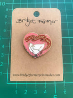 Bridget Farmer Enamel Pin - Crazy Chicken Lady