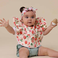 Frill Snuggle Bib - Strawberry