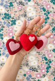 Felt Heart Keychain - Red