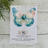 Magnetic Bookmark - Pastel Butterfly Teal