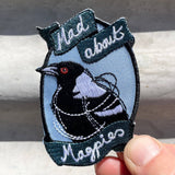 Embroidered Patch - Mad About Magpies