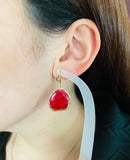 HxH Dangles - Irregular Terracotta Marble