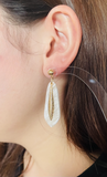 HxH Dangles - Dagger White Marble