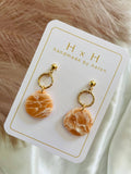 HxH Dangles - Pebble Matte White Marble