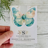 Magnetic Bookmark - Pastel Butterfly Teal