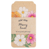 Gift Tag 10 Pack - Merry Xmas Blooms