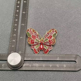 MQ Brooch - Colored Rhinestone Butterfly