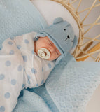 Muslin Wrap - Spot Blue